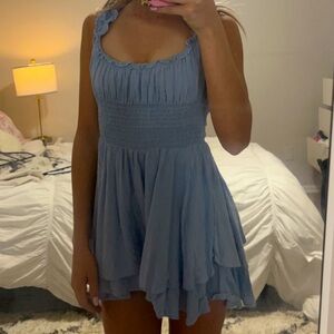 UO smocked ruffle romper